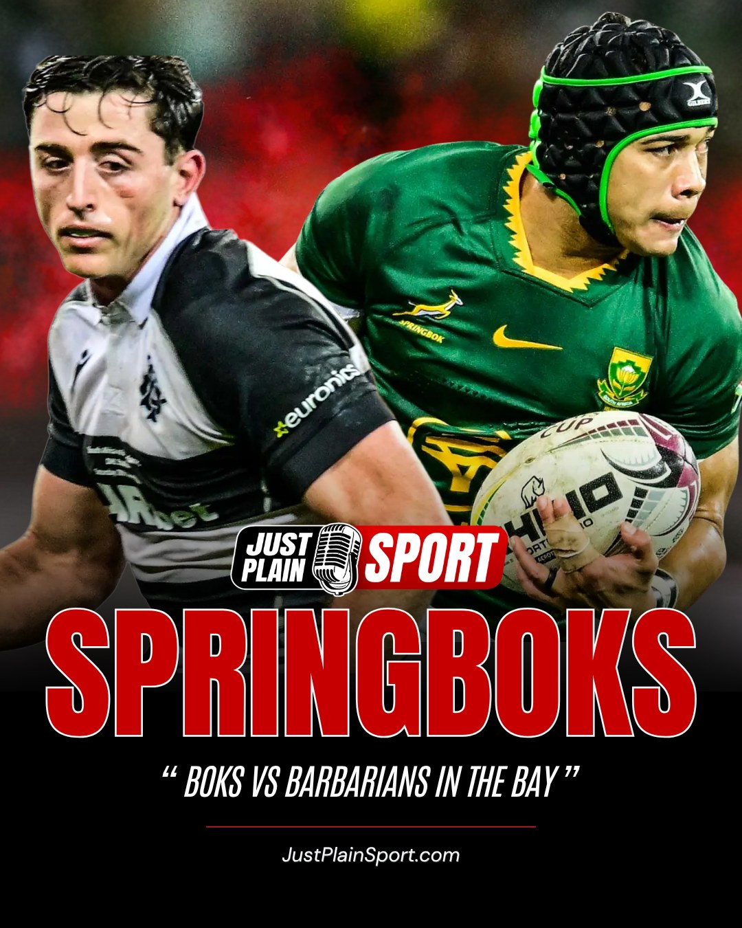 🇿🇦 SPRINGBOKS LAUNCH 2026 SEASON AGAINST BARBARIANS IN THE BAY 🏉

The Springboks return to Port Elizabeth on 20 June 2026 for a high-stakes opener against Scott Robertson’s star-studded Barbarians.

Nelson Mandela Bay Stadium is the designated ground zero for rugby fever as the world champions kick off a grueling thirteen-match schedule before diving into the inaugural Nations Championship later this winter.

⸻
👉 We have seen the benefits of having an SA A team playing against quality opposition to cast our net wider. – Jay | JPS
⸻

Will the SA A side provide a more clinical performance than the senior team against the flair of the BaaBaas?

✅ Happy to see the second string get game time
❌ Stick to the Best XV

🎙️ FULL STORY on JustPlainSport.com
📸 Image by SA Rugby
#JustPlainSport 🏉 | #RSAvBAR #rugby #SouthAfrica #PortElizabeth #Springboks