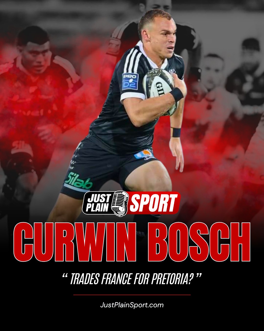 🇿🇦 CURWIN BOSCH TRADES FRANCE FOR PRETORIA AS BULLS DEAL IS DONE? 🐂

The Vodacom Bulls have reportedly secured the signature of Curwin Bosch to bolster their backline depth for the 2026/27 campaign. 

The former Sharks playmaker is currently finishing his stint with CA Brive in the French Pro D2 before making his highly anticipated return to the Highveld. This move comes as a major boost for the Pretoria-based side following the retirement of veteran fly-half Johan Goosen, who has pivoted to farming and the insurance industry.

⸻
👉 Bosch is one of those youngster superstars who's been badly managed by the unions he played for during his career in South Africa,  just like legends before him like Gaffie Du Toit  and many others ! – Jay | JPS
⸻

Can Bosch reclaim his Springbok spot while wearing the light blue jersey?
✅ Yes, he is in his prime
❌ No, the ship has sailed

🎙️ FULL STORY on JustPlainSport.com
📸 Images via SA Rugby / Sky Sports
#JustPlainSport 🏉 | #rugby #CurwinBosch #Bulls #France