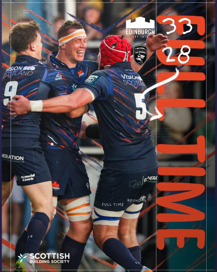 🏴󠁧󠁢󠁳󠁣󠁴󠁿 EDINBURGH DESTROY SHARKS HOPE IN FINAL 20 MINUTES OF URC CLASH! 🦈

THE SHARKS cratered in the final twenty minutes at Hive Stadium as a disciplined Edinburgh outfit ran away with a 33-28 United Rugby Championship win. VINCENT KOCH scored a monster try to give the visitors a glimmer of hope, but the Durban side ultimately stalled at the tracks. VINCENT TSHITUKA was the best Sharks player on the field today, putting in a massive shift and crossing the whitewash in the 80th minute to salvage a losing bonus point.

The injury that forced Jaden Hendrikse off the pitch early had a huge influence on the match momentum and tactical flow. The Sharks had plenty of opportunities throughout the contest but just couldn't get things done when it mattered most. Darcy Graham looked dangerous again from a Scottish rugby point of view, constantly testing the outside channels and exploiting defensive lapses.

The Edinburgh backline remained unpredictable all night while the Sharks gave them way too much space to do their thing. Makazole Mapimpi looked dangerous at times for the visitors, yet he simply had no real chances to finish in clinical areas. The inability to exit cleanly or capitalize on pressure cost the Sharks any hope of stealing the result at the death despite the late flurry.

⸻
👉 Vincent Koch scored a monster try but the Sharks unfortunately didn't deserve to be in the final eight of this year's URC. – Jay | JPS
⸻

Losing focus and failing to convert opportunities is becoming a worrying trend for the Durban faithful.

🎙️ Story by JustPlainSport .com
📸 Image  Edinburgh Rugby 

#JustPlainSport 🏉 | #EDIvSHA #rugby #SouthAfrica #URC