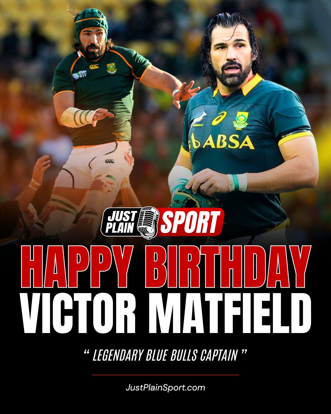 🎂 HAPPY BIRTHDAY VICTOR MATFIELD 🇿🇦

The South African Lineout King remains the ultimate blueprint for tactical warfare in the heat of the vertical dogfight.

A towering presence who turned the set-piece into a personal fortress, Matfield operated with the precision of a surgeon and the grit of a seasoned general. 

Across a staggering 127 Test caps for the Springboks, he redefined the role of the modern lock, combining unmatched aerial dominance with a relentless work rate that broke the will of opposition packs in the trenches.

⸻
👉 “The lineout is about more than height; it is about outthinking the man across from you and owning the space before they even leave the ground. Vic was the line-out Boss! ” – Jay | JPS
⸻

The trophy cabinet serves as a testament to his decade-long reign of terror on the world stage. 

As a cornerstone of the 2007 Rugby World Cup triumph, the Set-Piece General was named Man of the Match in the final, proving his worth when the pressure reached a boiling point. 

His domestic record is equally legendary, leading the Bulls to three Super Rugby titles in 2007, 2009, and 2010, ensuring Pretoria remained a graveyard for visiting teams during South Africa's most dominant era.
Beyond the aerial steals and the bruising collisions, the legacy of this South African titan is built on professional longevity and humble leadership. 

Returning to the international arena in 2014 to guide a new generation of warriors, he demonstrated an unbreakable commitment to the green and gold jersey. He remains a standard-bearer for excellence, proving that true power is found in the perfect balance of physical impact and tactical intelligence.

🎙️ by JustPlainSport .com
📸 via SA Rugby 

#JustPlainSport 🏉 | #Birthday #VictorMatfield #Springboks #Rugby