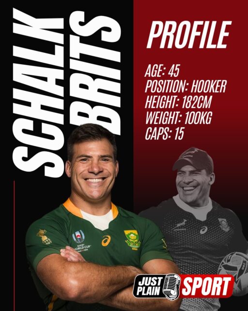 SCHALK BRITS - THE MAN WHO PROVED IT’S NEVER TOO LATE

Born 16 May 1981. World Cup winner at 38. Still smiling throughout. Schalk Burger Brits turned 45 on Saturday — and his story remains one of the most remarkable in South African rugby history...

🎙️ FULL STORY on JustPlainSport .com
📸 via SA Rugby

#JustPlainSport | #SchalkBrits #Springboks #Rugby #RWC2023