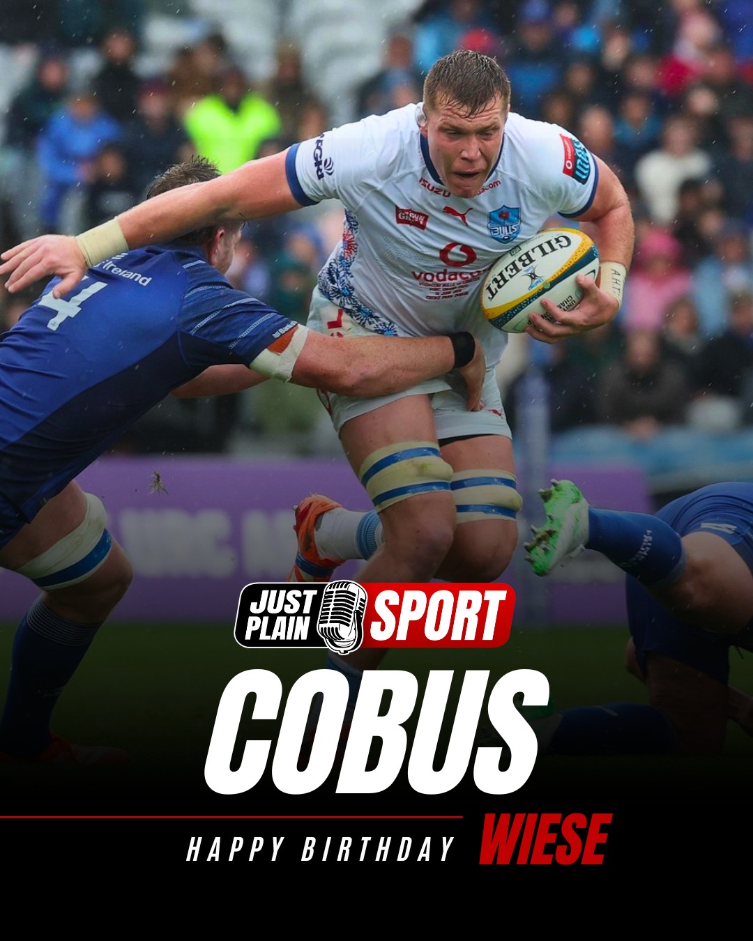 🎂 HAPPY BIRTHDAY COBUS WIESE - THE FARM BOY FROM UPINGTON WHO NEVER STOPPED BELIEVING 💪
There are rugby players who survive the system. And then there are those who survive everything the game throws at them — injury, setback, years of waiting — and come out the other side wearing the jersey they always dreamed of.
Cobus Wiese belongs firmly in the second category. Born on this very day, 2 June 1997, in Upington, Northern Cape, he turns 29 today. And what a journey it has been.
Happy 29th Birthday, Cobus. From all of us at Just Plain Sport — thank you for reminding us that grit and belief can outlast anything. The best is still to come. 🎂🏉
🎙️ FULL STORY on JustPlainSport .com
#JustPlainSport #CobusWiese #Rugby