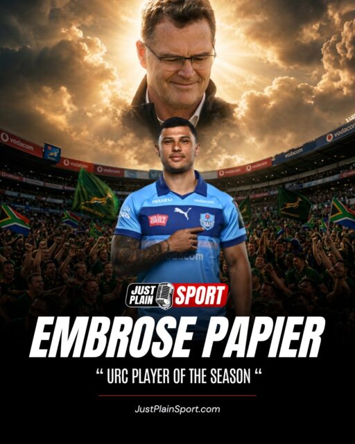 🏆 BULLS SCRUMHALF EMBROSE PAPIER NAMED SA VODACOM URC PLAYER OF THE SEASON 🏉

Vodacom Bulls scrumhalf Embrose Papier has been named the South African Vodacom URC Player of the Season for the 2025/26 campaign, capping a remarkable personal resurgence for the 29-year-old.

Papier’s selection was determined by votes from the Springbok coaching staff, South Africa’s four franchise coaches, and broadcast commentators — a panel that unanimously recognised his standout contribution throughout the season.

🎙️ FULL STORY on JustPlainSport .com

#JustPlainSport #EmbrosePapier #URC #Rugby