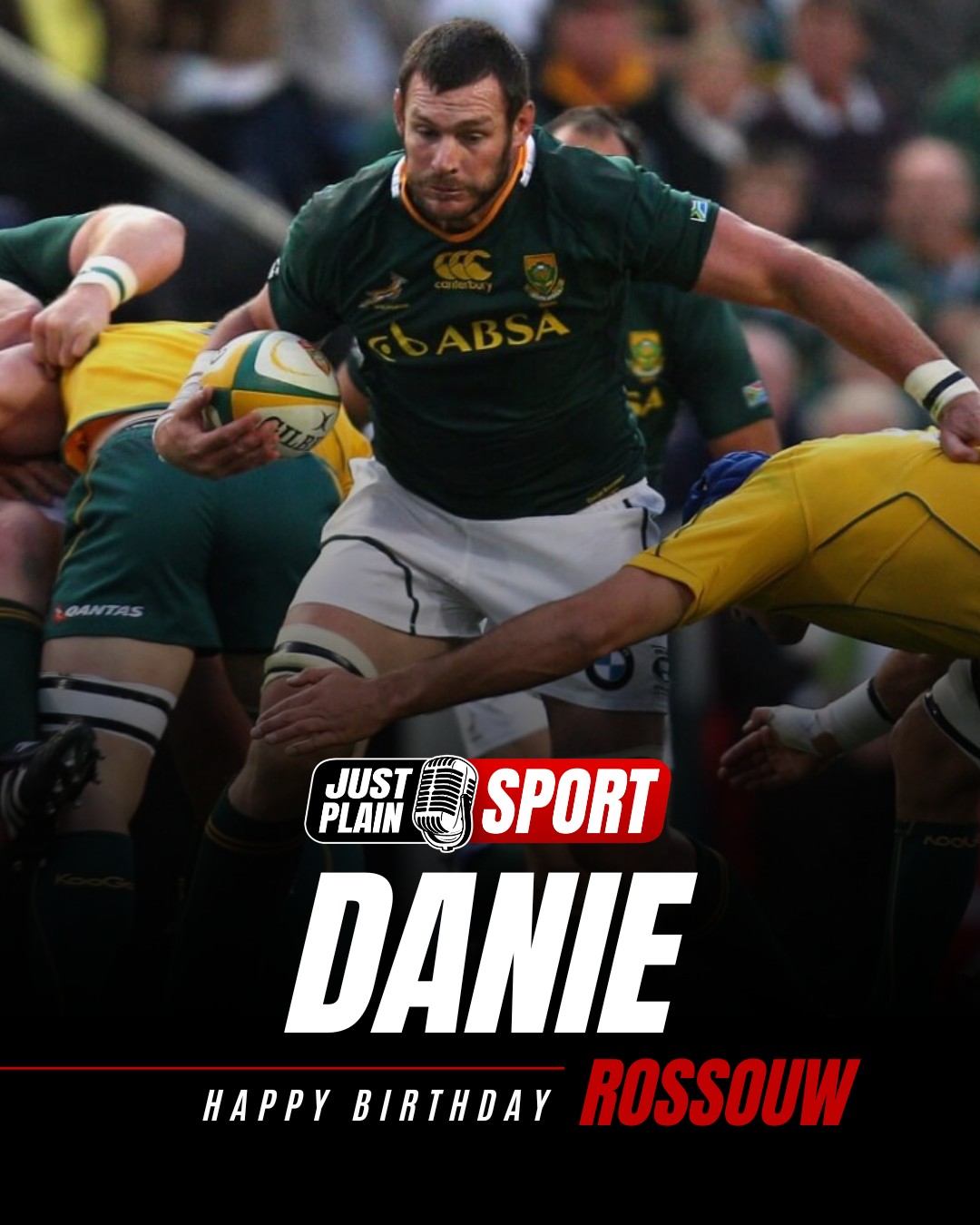 DANIE ROSSOUW TURNS 48 🇿🇦 THE MAN WHO SAVED THE WORLD CUP 🏉

There are rugby players who do their jobs quietly, in the shadows of the scoreboard. And then there are those who, in a single moment of desperate, committed brilliance, change the course of history. Danie Rossouw belongs firmly in the second category.

Born on this very day, 5 June 1978, in Sabie, Mpumalanga, he turns 48 today.. Happy Birthday, Danie.

🎙️ FULL STORY on JustPlainSport .com

#JustPlainSport #DanieRossouw #happybirthday