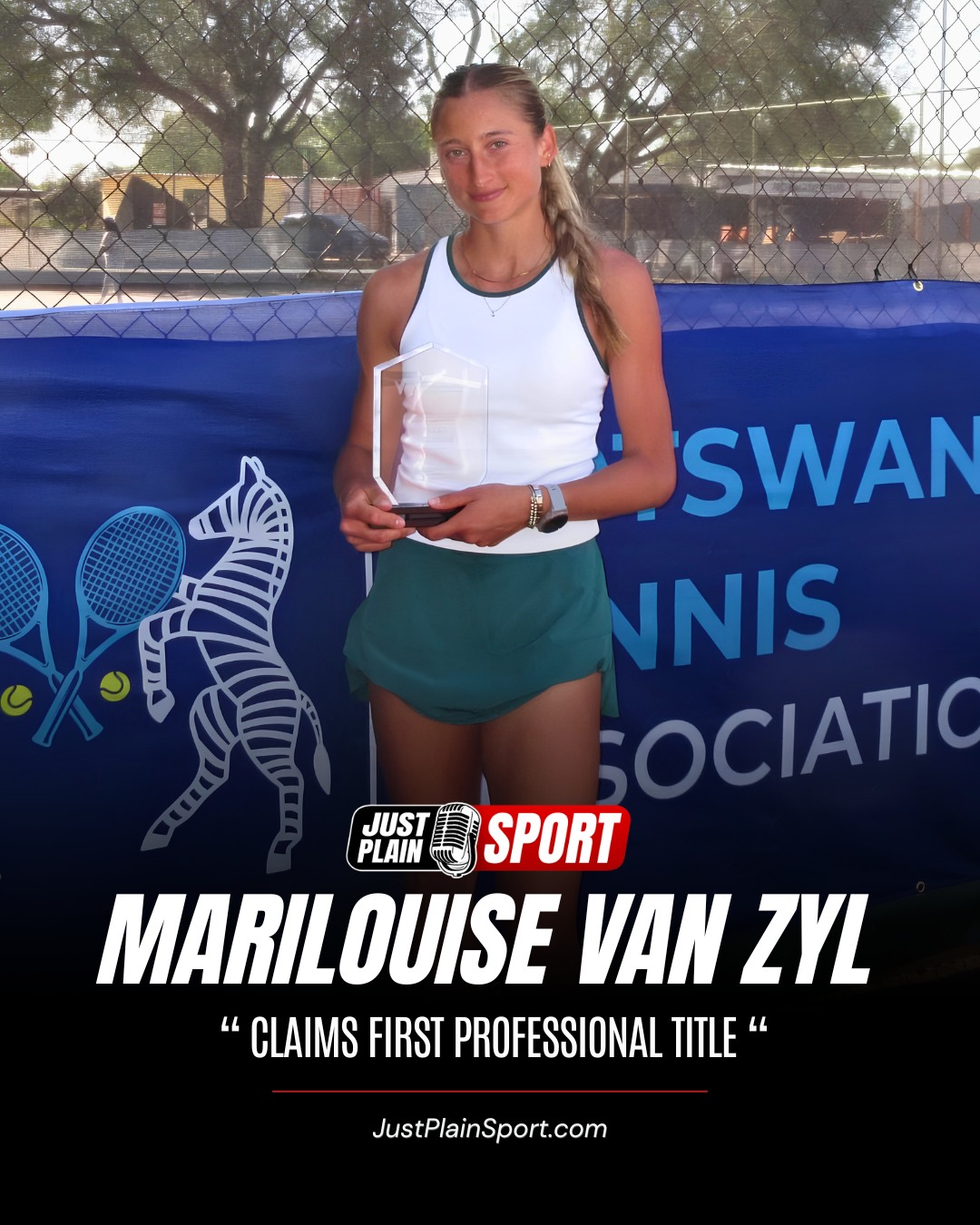 MARILOUISE VAN ZYL CLAIMS HER FIRST PROFESSIONAL TITLE FROM QUALIFYING TO CHAMPION! 🎾

South Africa’s tennis stars delivered a remarkable weekend in Botswana — and a 20-year-old led the way

Marilouise van Zyl was selected for the South African national team five times across age groups from under-12 to under-18, competing at the African Junior Championships at each level. 

That kind of consistent national selection tells you everything about a player who was always on trajectory — even if the professional breakthrough took its time arriving.

🎙️ FULL STORY on JustPlainSport .com

#JustPlainSport #Tennis #TennisSouthAfrica
