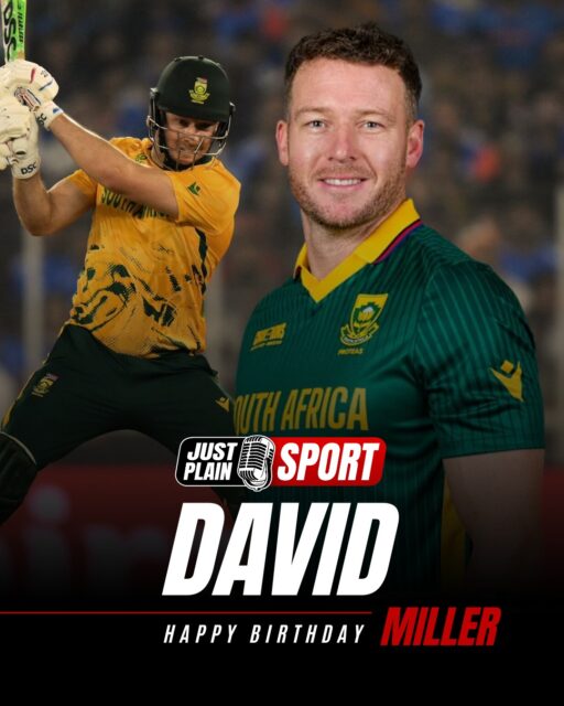 HAPPY BIRTHDAY DAVID MILLER 🏏 THE SUPERHERO FINISHER WHO NEVER FLINCHED 🇿🇦

There are cricketers who accumulate runs, and there are cricketers who win games. David Miller belongs firmly in the second category. Born on this very day, 10 June 1989, in Pietermaritzburg, KwaZulu-Natal, he turns 37 today. And what a journey it has been.

Happy Birthday, Killer Miller. Cricket has never produced a more reliable man for the moments that matter most. 🎂🏏

🎙️ FULL STORY on JustPlainSport .com

#JustPlainSport #DavidMiller #Cricket #HappyBirthday davidmillersa12