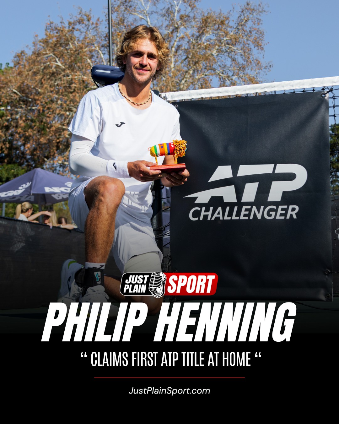 PHILIP HENNING WINS FIRST ATP TITLE ON SOUTH AFRICAN SOIL IN UNFORGETTABLE RISE CENTURION OPEN FINAL 🎾

There are moments in sport that stop you in your tracks. Moments that remind you why you fell in love with the game in the first place. Sunday afternoon at the Irene Country Club in Centurion was one of them.

Philip Henning, a 25-year-old kid from Bloemfontein who has been grinding away on the professional tour for years, won the biggest title of his career — and he did it at home, in front of his own people, in a match that had everything.

🎙️ FULL STORY on JustPlainSport .com

#JustPlainSport #Tennis #ATPChallenger #CenturionOpen