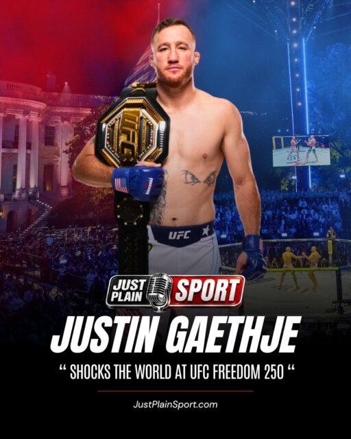 JUSTIN GAETHJE SHOCKS THE WORLD AT THE WHITE HOUSE 🥊🇺🇸
He told himself he was going to lose.
That’s not a fighter’s nerves talking. That’s not pre-fight psychology dressed up for a press conference. That was Justin Gaethje, 37 years old, carrying the interim UFC lightweight belt into the most theatrical arena in combat sports history, actively convincing himself failure was coming.
“I told myself I was going to get embarrassed,” he would say afterward, “so I can go to my most primal place and dig deep.”
What followed, on the South Lawn of the White House in Washington D.C., in front of a sitting American president on his 80th birthday, against the most feared lightweight on the planet, was not embarrassment. It was one of the most extraordinary upsets in UFC history...
🎙️ FULL STORY on JustPlainSport .com
#JustPlainSport #justingaethje #ufc