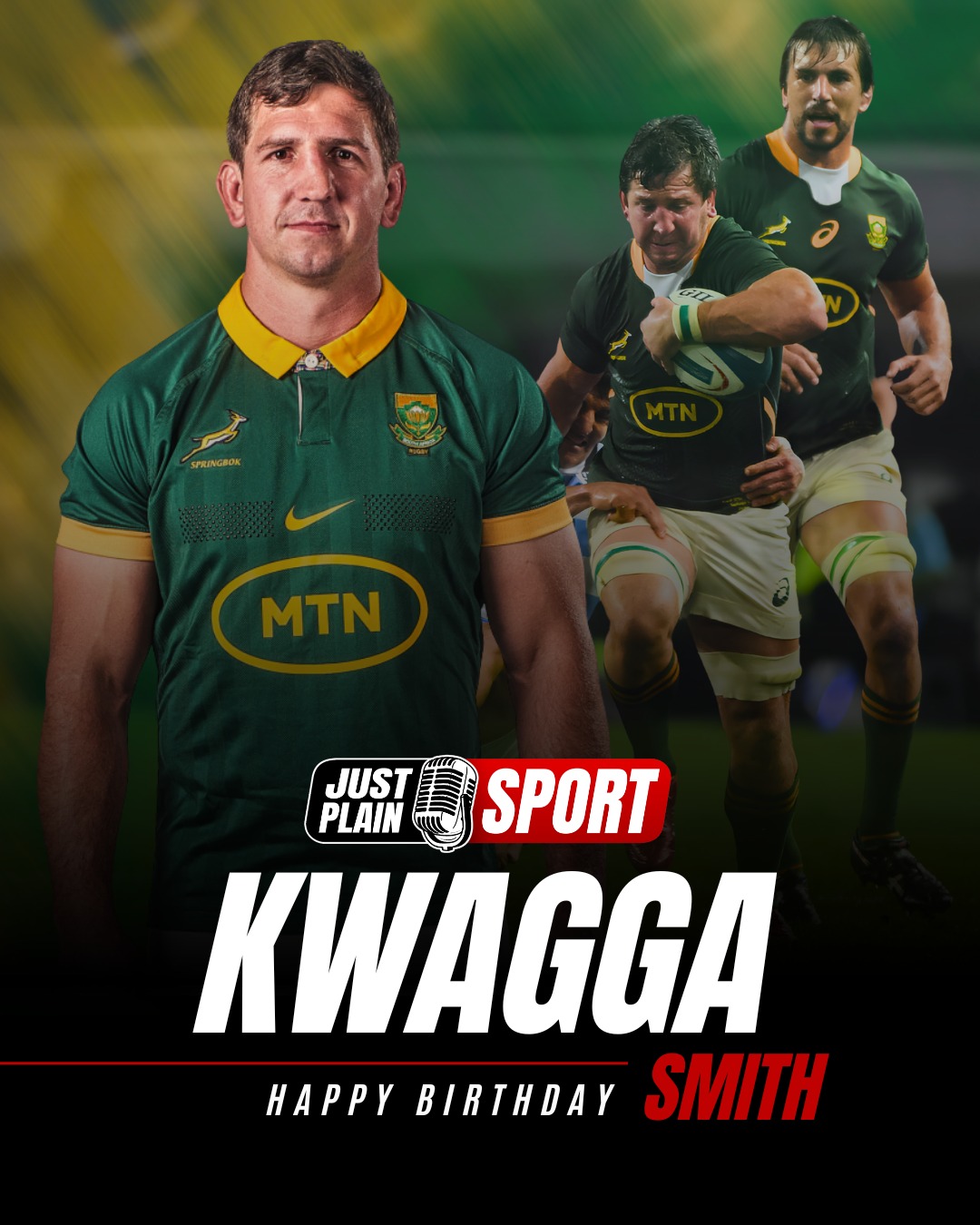 KWAGGA SMITH TURNS 33 🇿🇦 THE ANIMAL THAT WASN’T SUPPOSED TO EXIST 💪
There is a theory in South African rugby that certain players don’t fit the template. Too small, too light, not quite a six, not quite a seven, not quite a traditional eight. A different species entirely. Kwagga Smith has spent his entire career proving that theory wrong — or rather, proving that the template was always the problem, not the player.
Born on this very day, 11 June 1993, in Lydenburg, Mpumalanga, he turns 33 today. Twice a Rugby World Cup champion. One hundred and fifty-eight appearances for the Blitzboks. A farm, a family, two gold medals, and a name that was never really supposed to stick. What a life.
Happy Birthday, Kwagga. They said you were too small. The world disagrees.
🎙️ FULL STORY on JustPlainSport .com
#JustPlainSport #KwaggaSmith #Springboks #HappyBirthday
