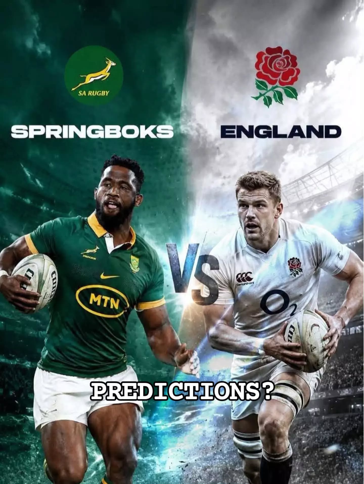 SA vs ENG - Tell us your score predictions for the Springboks vs England this weekend.. 🇿🇦🏴
#JustPlainSport #Rugby #springboks #SAvsENG