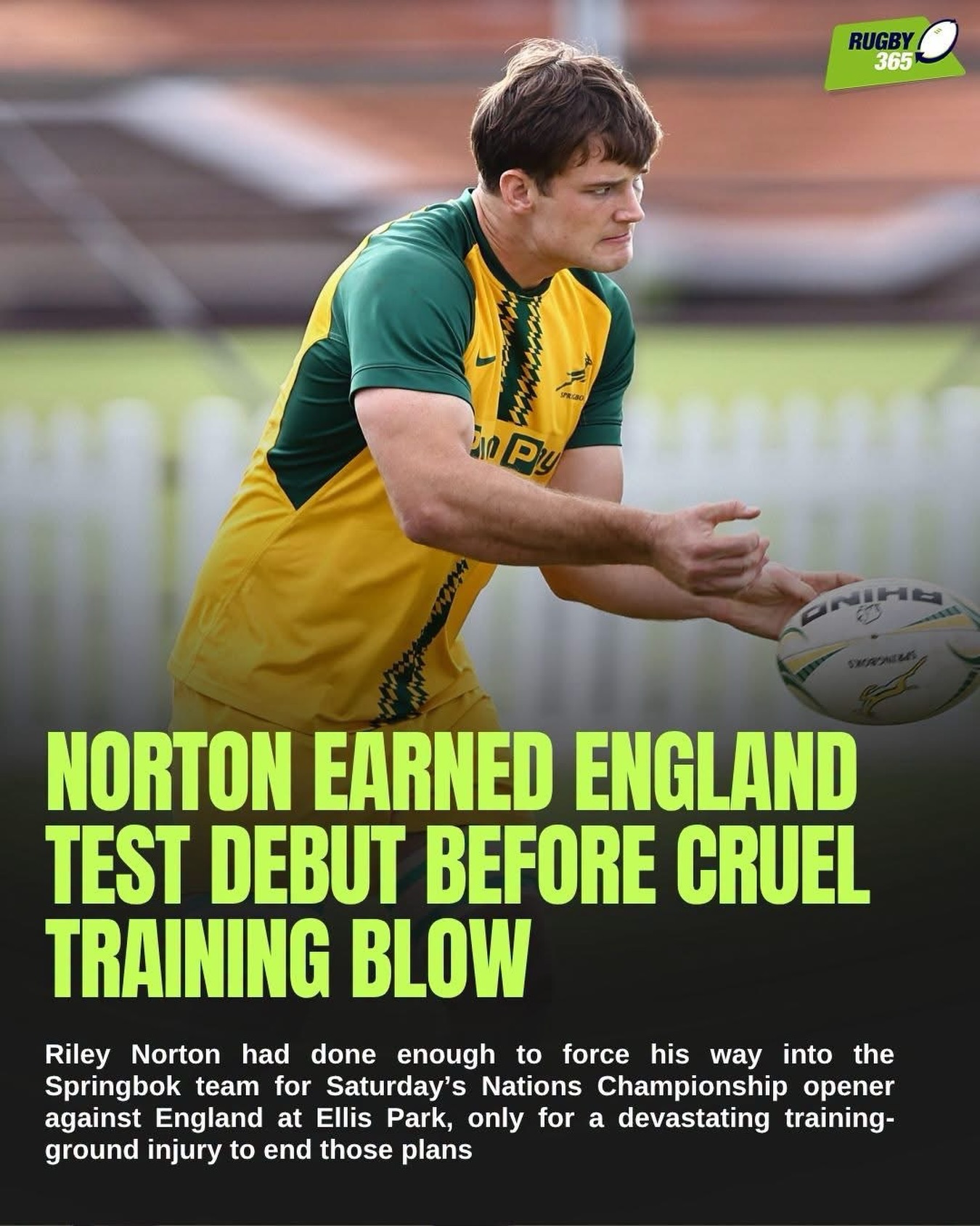 🇿🇦 RILEY NORTON out for 8-10 weeks with a grade three hamstring injury which you picked up in the last few minutes of training. 🤕

#JustPlainSport #RSAvENG #RUGBY #SpringBoks