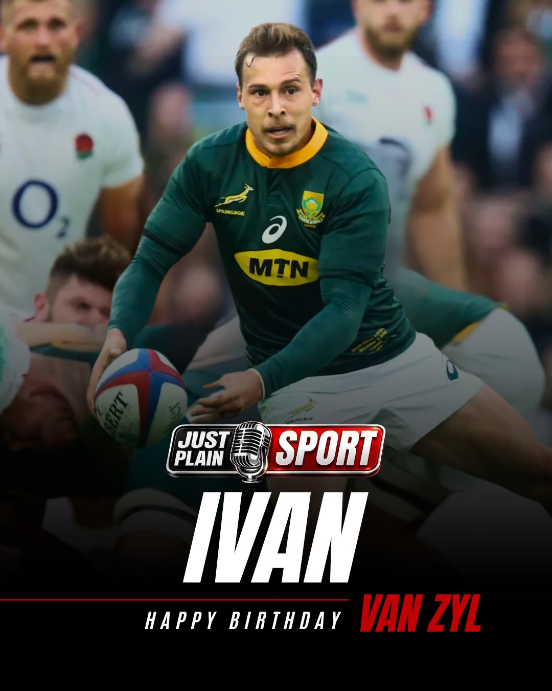 HAPPY BIRTHDAY IVAN VAN ZYL 🎂 SHUT OUT AT HOME, CHAMPION ABROAD 🏉

There are scrumhalves who get handed a career. Ivan van Zyl is one of those who went out and built one, brick by brick, in a country that wasn’t his own. Born on this very day, 30 June 1995, in Pretoria, he turns 31 today.

Happy Birthday, Ivan. The man who found out that a closed door at home can open into a whole new world abroad.

👉🎙️ FULL STORY ON JUSTPLAINSPORT .COM

#JustPlainSport #IvanVanZyl #rugby #happybirthday