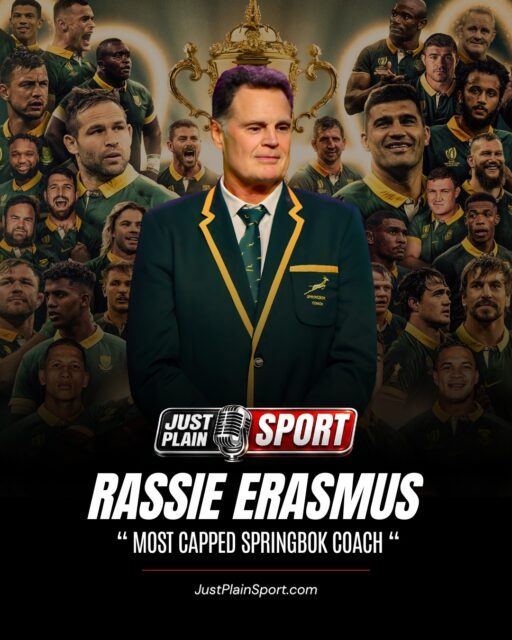 🇿🇦 CONGRATULATIONS TO RASSIE ERASMUS ON BECOMING THE MOST CAPPED SPRINGBOK COACH 🏉

Coaches don’t usually last in South African rugby. The job chews through good men in three years or less, undone by one bad Rugby Championship, one refereeing controversy, one boardroom whisper campaign that turns into a headline. 

Rassie Erasmus has been in and around the Springbok setup for eight years now, and on Saturday at Loftus Versfeld, against Scotland, he takes charge of his 55th Test as head coach. Nobody has ever done that before him.

🎙️ FULL STORY on JustPlainSport .com

#JustPlainSport #RassieErasmus #Springboks