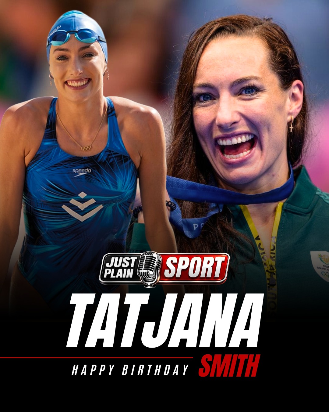 🇿🇦 HAPPY BIRTHDAY TATJANA SMITH - THE GIRL NEXT DOOR WHO BECAME SA’S GREATEST OLYMPIAN 🎉
Tatjana Smith, born on this day, 9 July 1997, in Johannesburg, turns 29 today, and the touch in Paris is where most people’s memory of her career ends. It is not where the story starts...
🎙️ FULL STORY on JustPlainSport .com
Happy Birthday, Tatjana. From all of us at Just Plain Sport, thank you for a world record still standing, four Olympic medals, and a retirement written entirely on your own terms. 🎂🏊♀️
#JustPlainSport #TatjanaSmit #olympicgoldmedalist #happybirthday