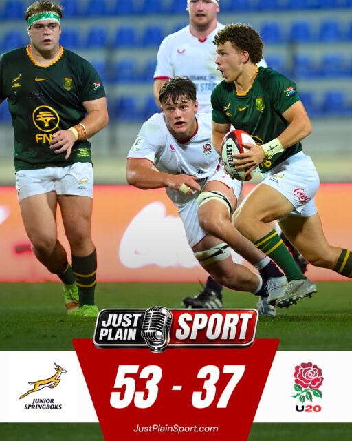 🇿🇦 JUNIOR BOKS SINK ENGLAND, REACH WORLD CHAMPIONSHIP FINAL 🏆🏉
The Junior Springboks are through to another Junior World Championship final after outlasting England 53-37 in a brutal semi-final slugfest at Avchala Stadium in Tbilisi on Monday.
It was not a comfortable afternoon. England came out of the blocks fastest, tighthead Ollie Streeter crashing over inside three minutes and flyhalf Hugh Shields adding the extras.
The defending champions hit back through Yaqeen Ahmed, but two Shields penalties and a well-worked try kept England ahead deep into the contest...
🎙️ FULL STORY on JustPlainSport .com
#JuniorBoks #SpringboksU20 #JuniorWorldChampionship