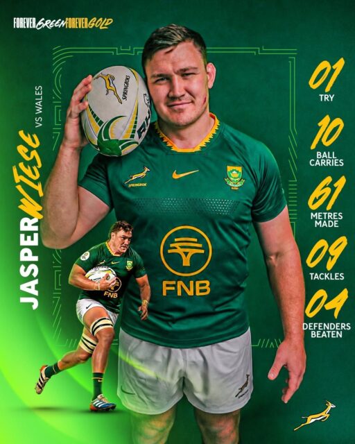 🇿🇦 JASPER WIESE PUTS IN THE HARD YARDS AS SPRINGBOKS DEMOLISH WALES 43-0 🏉
Four minutes on the clock at Kings Park, and Jasper Wiese was already through the middle of the Welsh defence.
His brother Cobus had done the damage first, bursting through a couple of tackles to open the door, and Jasper finished the job, barging over for the opening try of a 43-0 rout in Durban.
🎙️ FULL STORY on JustPlainSport .com
#RSAvWAL #JasperWiese #Springboks #NationsChampionship #JustPlainSport