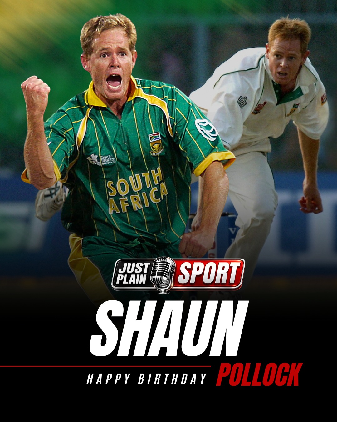 🇿🇦 HAPPY BIRTHDAY SHAUN POLLOCK | THE FIRST SOUTH AFRICAN TO REACH 400 TEST WICKETS 🏏

Some surnames carry weight in South African Cricket before the person attached to them has bowled a single ball. Pollock is one of those names.

By the time Shaun Maclean Pollock was old enough to hold a cricket bat, his father Peter had already terrorised batting line-ups as a Test fast bowler, and his uncle Graeme was already spoken of as one of the greatest left-handed batsmen the game had ever produced. 

Born on this very day, 16 July 1973, in Port Elizabeth, he turns 53 today. He did not just live up to that name. He built his own next to it...

🎂 Happy Birthday, Shaun. The son of a fast bowler and the nephew of a batting great, who became the first South African in history to take 400 Test wickets.

🎙️ FULL STORY on JustPlainSport .com

#JustPlainSport #ShaunPollock #Cricket #Birthday
