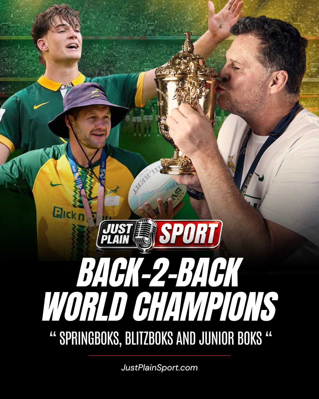 ๐ฟ๐ฆ SPRINGBOKS, BLITZBOKS AND JUNIOR BOKS ALL REIGN AS BACK-TO-BACK WORLD CHAMPIONS ๐
South Africa now hold back-to-back world titles at three separate levels of men's rugby at the same time. The Springboks. The Blitzboks. The Junior Boks.
No other nation in the sport's history has managed that. This is not a coincidence, and it is not a purple patch. It is a dynasty, built layer by layer, and it is still standing.
๐๏ธ FULL STORY on JustPlainSport .com
#Springboks #Blitzboks #JuniorBoks #JustPlainSport
