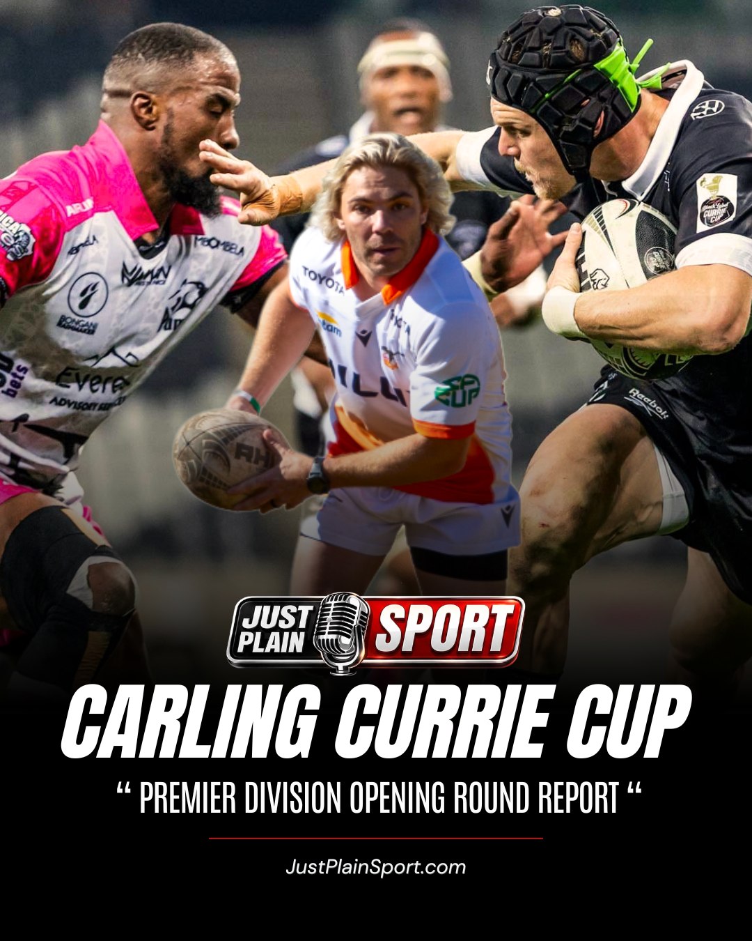 🏆 CARLING CURRIE CUP PREMIER DIVISION 2026: OPENING ROUND DELIVERS DRAMA AND HEART-STOPPERS! 🏉

The 2026 Carling Currie Cup Premier Division exploded into life with four fiercely contested battles full of comebacks, debut fireworks, and last-gasp heroics.

Defending champions Suzuki Griquas were stunned, while home fans were treated to edge-of-the-seat finishes across the country. Here's how the opening weekend unfolded:

🎙️ FULL STORY on JustPlainSport .com

#CurrieCup #CarlingCurrieCup #rugby #JustPlainSport