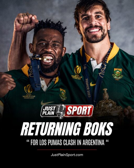 🇿🇦 RASSIE NAMES RETURNING STARS FOR ARGENTINA SHOWDOWN 🏉🇿🇦

Rassie Erasmus wants one thing understood before a ball is even kicked in Buenos Aires: the Springboks Argentina Test is not a formality on the way to bigger things. It is the thing. 

Speaking to media on Tuesday as his squad settled into camp in Johannesburg, the Bok coach was blunt about where his head is at this week, and it isn't on New Zealand.

⸻
🗣️ "Ten Boks walking back into camp in one week isn't a problem, it's a luxury most coaches would kill for. Rassie just has to be ruthless about who's actually Test-ready!" – Jay
⸻

🎙️ FULL STORY on JustPlainSport .com

#Springboks #RassieErasmus #RSAvARG  #JustPlainSport