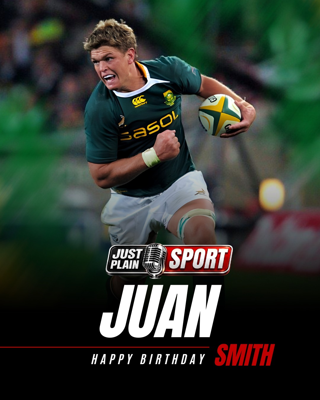 🎉 HAPPY BIRTHDAY, JUAN SMITH! THE FLANKER WHO SURVIVED FIVE SURGERIES TO WIN IT ALL TWICE 🇿🇦

There are flankers who play the position with craft and guile. And then there are those who play it like a threat to public safety. Juan Smith belonged firmly in the second category. Born on 30 July 1981, in Bloemfontein, he turns 45 today.

Happy Birthday, Juan. From all of us at Just Plain Sport — you turned five surgeries and a written-off career into a Heineken Cup medal and a 70th Test cap; that is not a comeback story, it is a refusal. 

🎙️ FULL STORY on JustPlainSport .com

#JuanSmith #Springboks #RugbyWorldCup2007 #JustPlainSport