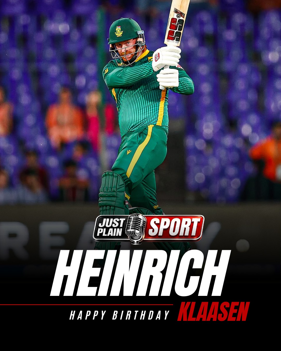 🎉 HAPPY BIRTHDAY, HEINRICH KLAASEN! THE FINISHER WHO NEARLY WON SOUTH AFRICA ITS FIRST WORLD TITLE 🇿🇦
🌍 2,141 ODI runs
⚡ 1,000 T20I runs at a strike rate of 141.84
💥 174 off 83 balls against Australia
🚀 Fastest fifty in a T20 World Cup final
A calm head. A destructive bat. One of the most feared finishers South African cricket has produced. Happy 35th Birthday, Heinrich Klaasen!
🎙️ FULL STORY on JustPlainSport .com
#HeinrichKlaasen #ProteasCricket #SunrisersHyderabad #JustPlainSport