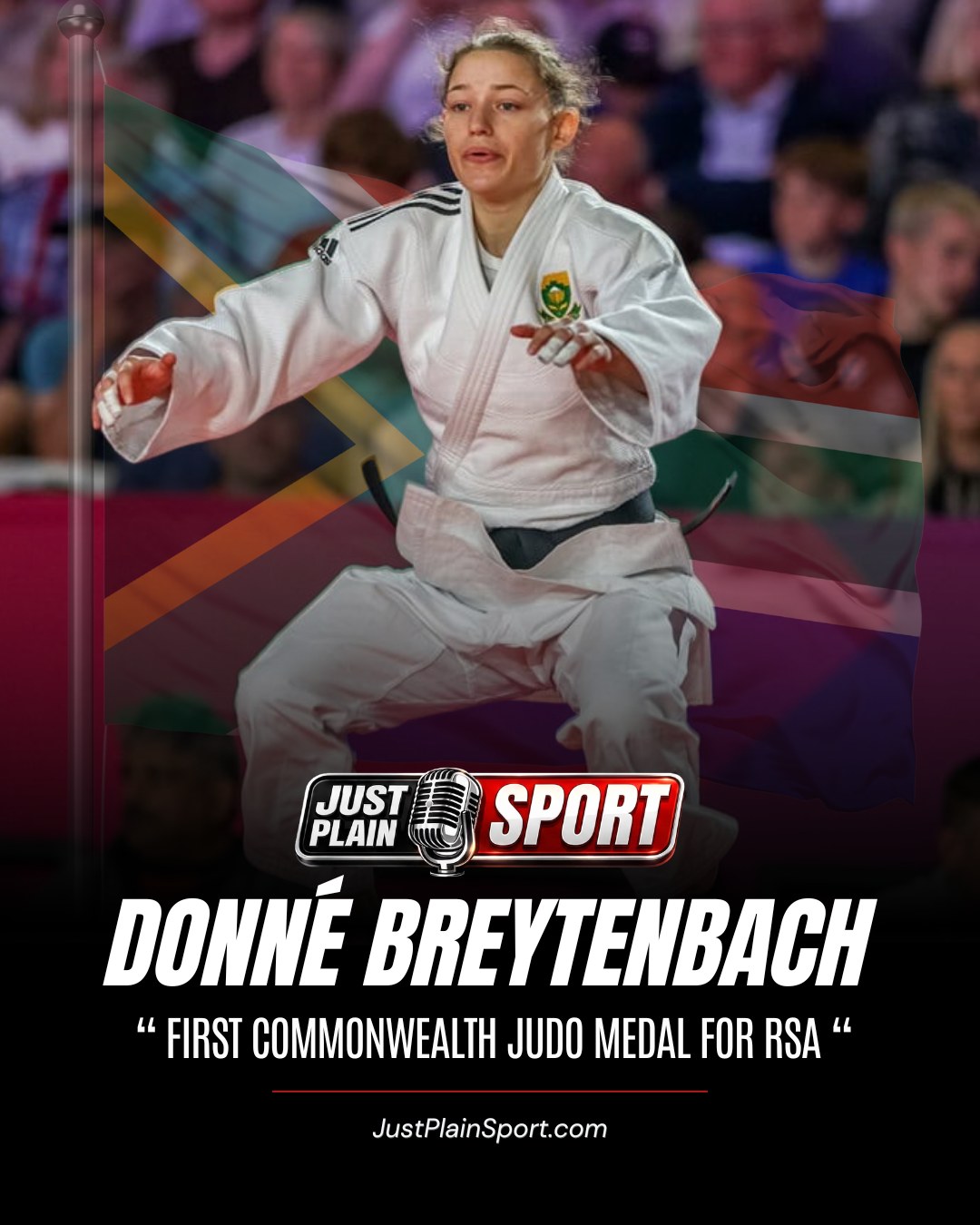 🇿🇦 BREYTENBACH BATTLES THREE BOUTS FOR HISTORIC JUDO BRONZE 🔥
Donné Breytenbach's judo bronze took just 33 seconds to seal, and it arrived minutes after the toughest defeat of her Commonwealth Games.
The 24-year-old fought three bouts in a single day at the Scottish Event Campus in Glasgow on Friday, 31 July 2026, in the women's 57kg division, and finished it with South Africa's first judo medal of the Games.
⸻
🗣️ "Lose by ippon in the semi, then answer with an ippon of your own in the bronze fight — what a temperament!" – Jay
⸻
🎙️ FULL STORY on JustPlainSport .com
#DonneBreytenbach #JudoBronze #Glasgow2026 #SouthAfrica #JustPlainSport