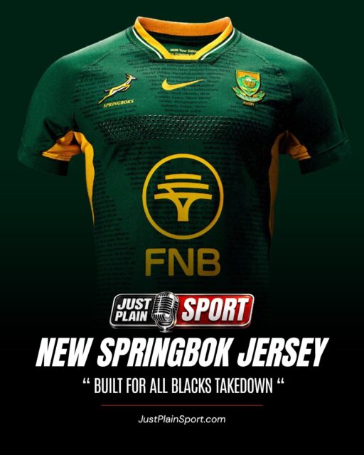 🇿🇦 NEW SPRINGBOK JERSEY BUILT FOR MASSIVE ALL BLACKS SHOWDOWN 🔥

Green and gold, emblem front and centre — built for six weeks of war against the All Blacks. 🗣️ "Wow, what a gorgeous jersey! I want one!!" – 🎙️Jay

Four URC franchises and the Springboks against New Zealand — no SA side has beaten them at home since 1976. This jersey is built for the fight.

🎙️ FULL STORY on JustPlainSport .com

#SpringbokJersey #RugbysGreatestRivalry #Springboks #AllBlacks #JustPlainSport