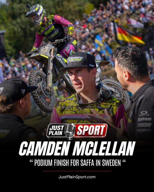 🇿🇦 CAMDEN McLELLAN MAKES IT FOUR STRAIGHT MX2 PODIUMS 🏁

Camden McLellan went 3-3 at Uddevalla to take third overall at the MXGP of Sweden — his fourth podium in a row and the tenth of his career, on one of the hardest, slickest tracks on the calendar.

🗣️ "Four podiums on the bounce on a track built to punish mistakes — that's not luck, that's a rider proving he belongs in this title fight!" – Jay

He's now third in the MX2 World Championship, 21 points off second with four rounds left. Arnhem is next, and the sand suits him.

🎙️ FULL STORY on JustPlainSport .com

📸 Images via Camden McLellan – Triumph Racing / MXGP Uddevalla Sweden

#CamdenMcLellan #MXGPofSweden #MX2 #SouthAfrica #MXGP #JustPlainSport