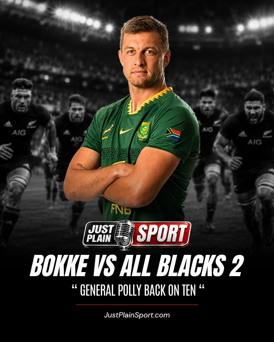 🇿🇦 SPRINGBOK TEAM FOR THE SECOND TEST AGAINST THE ALL BLACKS 🏉

Siya Kolisi shares the six jersey with Paul de Villiers until training tells Rassie which way to go. Handre Pollard starts at ten, Ethan Hooker comes in for the injured Cheslin Kolbe. 👀

⸻
🗣️ "The world's gone berserk after the previous weekend, but Rassie and these South African men know how to dig themselves out of the hole. They've been here before." – 🎙️Jay
⸻

15 Damian Willemse
14 Kurt-Lee Arendse
13 Jesse Kriel
12 Damian de Allende
11 Ethan Hooker
10 Handre Pollard
9 Cobus Reinach
8 Jasper Wiese
7 Pieter-Steph du Toit (captain)
6 Siya Kolisi / Paul de Villiers
5 Ruan Nortje
4 Eben Etzebeth
3 Wilco Louw
2 Malcolm Marx
1 Ox Nche

🎙️ FULL STORY on JustPlainSport .com

#RSAvNZL #Springboks #AllBlacks #SouthAfrica #JustPlainSport