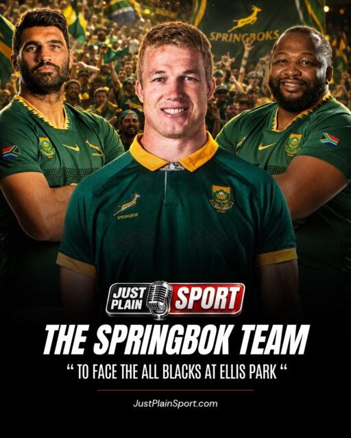 🇿🇦 RASSIE NAMES HIS BOK TEAM FOR ALL BLACKS AT ELLIS PARK 🏉
Only Eben Etzebeth and Sacha Feinberg-Mngomezulu keep their starting jerseys from Argentina. Ox Nche is back from injury, three-cap Paul de Villiers gets the six jersey, and Siya Kolisi waits. 👀
⸻
🗣️ "Rassie spent eight years building the depth of this side and now he finally gets to apply them four weekends in a row!" – 🎙️Jay
⸻
15 Damian Willemse
14 Cheslin Kolbe
13 Jesse Kriel
12 Damian de Allende
11 Kurt-Lee Arendse
10 Sacha Feinberg-Mngomezulu
9 Grant Williams
8 Jasper Wiese
7 Pieter-Steph du Toit (captain)
6 Paul de Villiers
5 Ruan Nortje
4 Eben Etzebeth
3 Wilco Louw
2 Malcolm Marx
1 Ox Nche
🎙️ FULL STORY on JustPlainSport .com
#RSAvNZL #Springboks #AllBlacks #SouthAfrica #JustPlainSport 🎙️