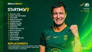 Springbok team to face Scotland