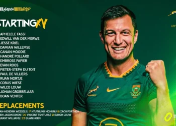 Springbok team to face Scotland