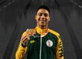 Michael Houlie won Pan Pacs silver in the 50m breaststroke in Irvine