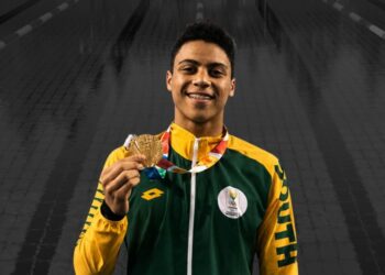 Michael Houlie won Pan Pacs silver in the 50m breaststroke in Irvine