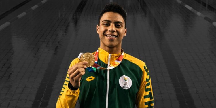 Michael Houlie won Pan Pacs silver in the 50m breaststroke in Irvine