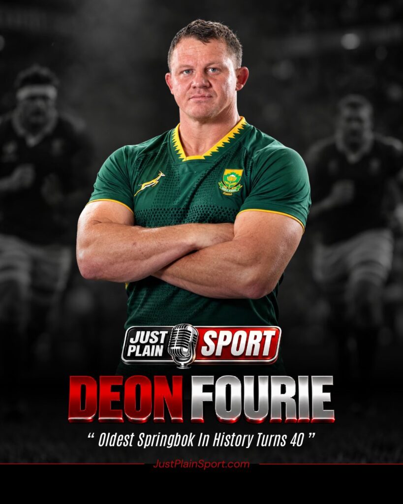 Deon Fourie in Springbok kit, the oldest player to represent South Africa in a Test match