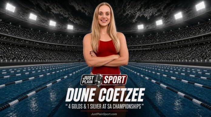 Duné Coetzee swimming freestyle at the SA Short Course Championships at the GC Jolliffe pool in Pietermaritzburg