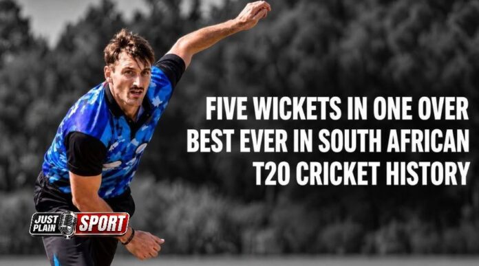 Chad Laycock bowling for KwaZulu-Natal Inland against the Momentum Multiply Titans in the Pro20 Cup