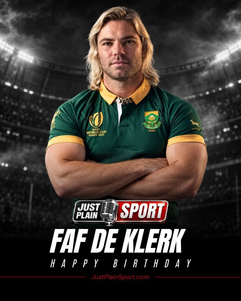 Faf de Klerk Turns 35: Still Chasing a Third World Cup | Just Plain Sport