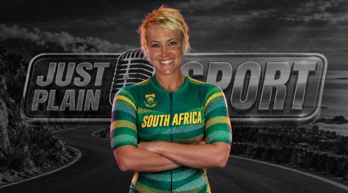 Magda Nieuwoudt of South Africa after winning the elite women's road race at the 2026 African Road Cycling Championships