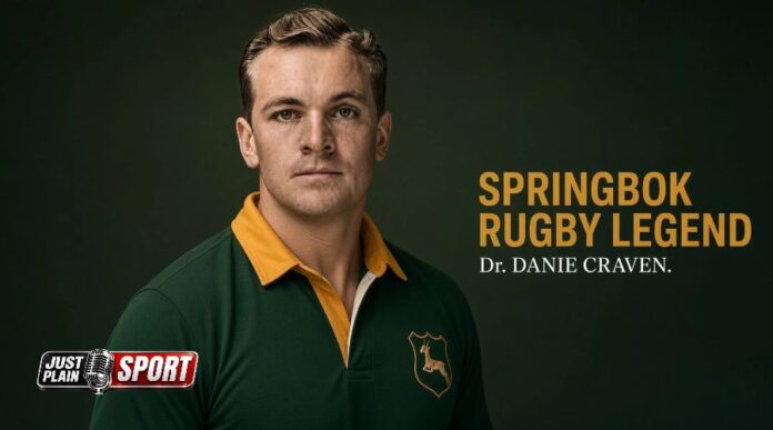 Danie Craven in the Springbok jersey as a scrumhalf in the 1930s