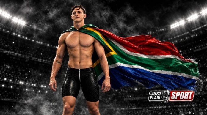 Pieter Coetze after winning the overall men's title at the 2026 World Aquatics Swimming World Cup