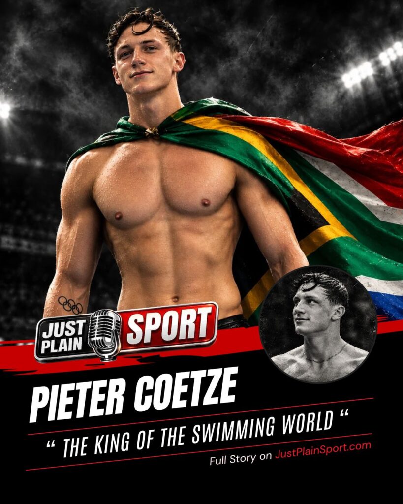 Pieter Coetze after winning the overall men's title at the 2026 World Aquatics Swimming World Cup